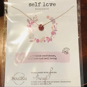 NWT SoulKu Rhodonite necklace Self Love